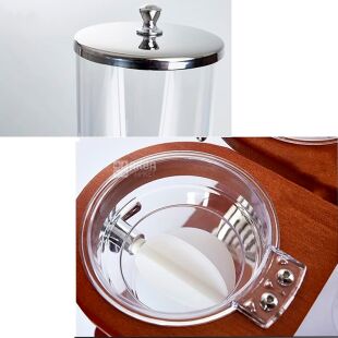 ViO JBD-07, 8 л, Контейнер для сыпучих продуктов на деревянной подставке 