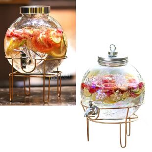 ViO GWT-01, 6 л, Склянний диспенсер для напоїв на металевій підставці