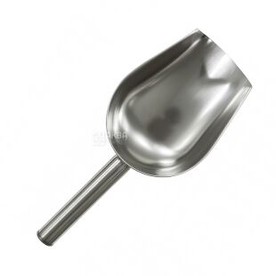 Совок для льоду та сипучих продуктів з нержавіючої сталі, 230 х 95 мм