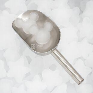 Совок для льда и сыпучих продуктов из нержавеющей стали, 230 х 95 мм