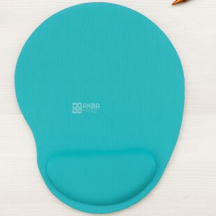 Килимок для мишки з підтримкою зап’ястя, бірюзовий, 23 х 18 см