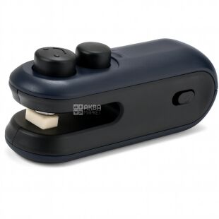 Запаювач пакетів 2-в-1 з різаком, акумуляторний, чорно-синій