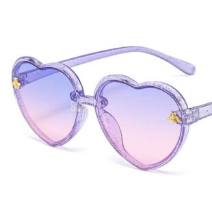 Декоративные очки Сердечка для детей, фиолетовые, пластиковые
