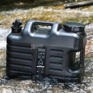 Бутель Каністра 18,5 л для води з краном та ручкою, чорний, ViO PET-TB 18.5L