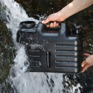 Бутель Каністра 18,5 л для води з краном та ручкою, чорний, ViO PET-TB 18.5L