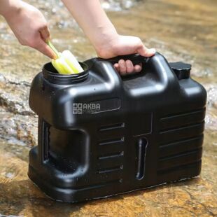 Бутель Каністра 18,5 л для води з краном та ручкою, чорний, ViO PET-TB 18.5L