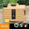 Бутыль Канистра 18,5 л для воды с краном и ручкой, золотистая, ViO PET-TBG 18.5L