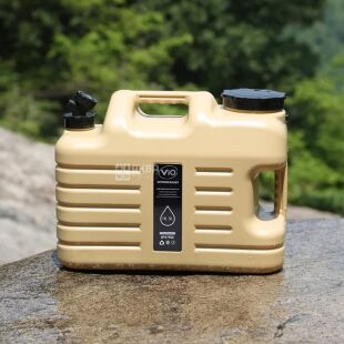 Бутыль Канистра 18,5 л для воды с краном и ручкой, золотистая, ViO PET-TBG 18.5L
