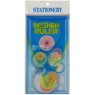 Лінійка-трафарет для малювання, пластикова, 20 х 10 см