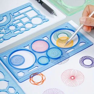 Лінійка-трафарет для малювання, пластикова, 20 х 10 см