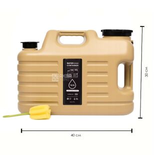 Бутель Каністра 18,5 л для води з краном та ручкою, золотистий, ViO PET-TBG 18.5L