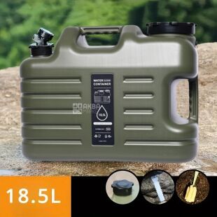 Бутыль Канистра 18.5 л для воды с краном и ручкой, зеленая, ViO PET-TG 18.5L  