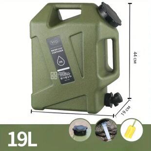 Бутель Каністра 19 л для води з краном та ручкою, зелена, ViO PET-TG 19L