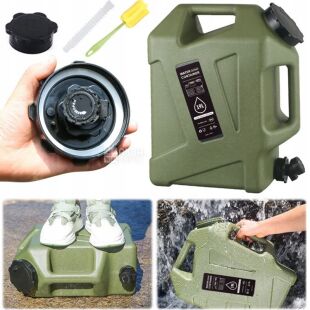 Бутель Каністра 19 л для води з краном та ручкою, зелена, ViO PET-TG 19L