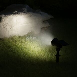 Вуличний ліхтар з сонячною батареєю, чорний