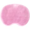 Массажный коврик-щетка для душа на липучках, силиконовый, розовый