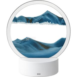 Настільна лампа-нічник 3D Пісочний годинник, білий