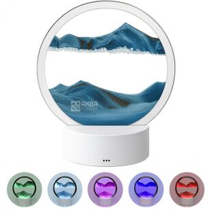 Настільна лампа-нічник 3D Пісочний годинник, білий