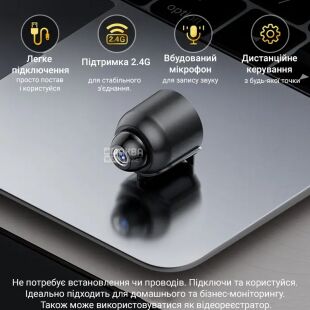 Камера Wi-Fi для видеонаблюдения с датчиком движения, ночное видение, черная