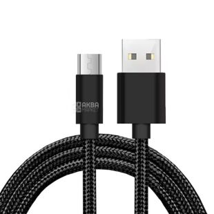 Кабель для зарядки Micro USB, 1 м, черный