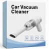 Ручний пилосос для автомобіля зі змінними насадками, акумуляторний, білий