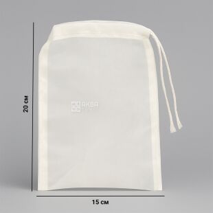 Набір мішечків для проціджування з нетканого полотна, 10 шт., 20 х 15 см, білі