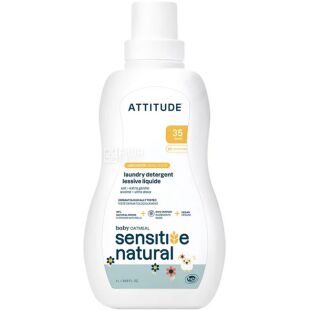 Attitude Sensitive Skin, 1 л, Гель для прання дитячого одягу, гіпоалергенний, Атіт'юд