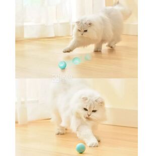 Інтерактивна іграшка для котів Розумний м'яч, бірюзовий