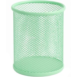 Clever, 90х95х85 мм, Подставка металлическая для ручек, круглая, мятная