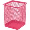 Clever, 70х70х95 мм, Підставка металева для ручок, квадратна, фуксія