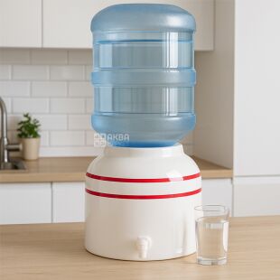 ViO CD-02, Керамічний диспенсер для води, червона смуга