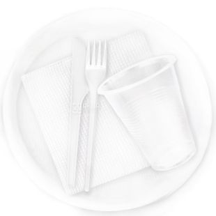 Lux, Набор одноразовой посуды №165, на 6 персон