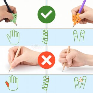 Тренажер для постановки письма, силиконовый, зеленый