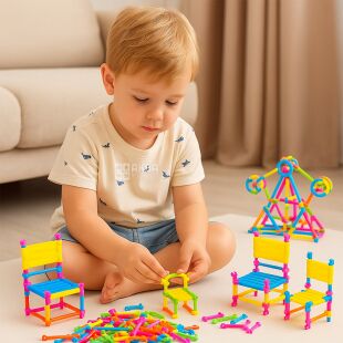 Конструктор геометрический, 120 деталей, цветной