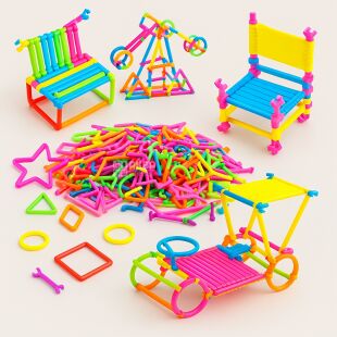 Конструктор геометричний, 120 деталей, кольоровий