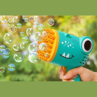 Дитячий автоматичний пістолет для мильних бульбашок Динозаврик, пластиковий
