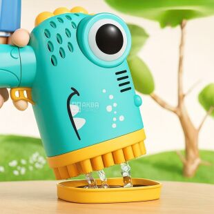 Дитячий автоматичний пістолет для мильних бульбашок Динозаврик, пластиковий