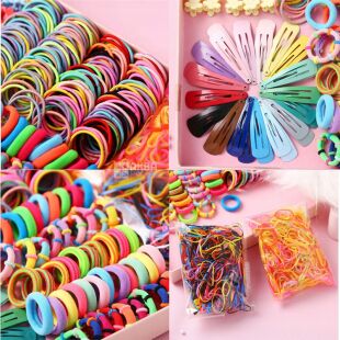 Набір аксесуарів для волосся, дитячий, 780 предметів, різнобарвний