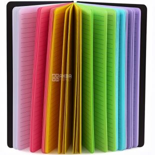 Блокнот на спіралі, в лінію, 100 аркушів, в пастиковій обкладинці, А5, чорний