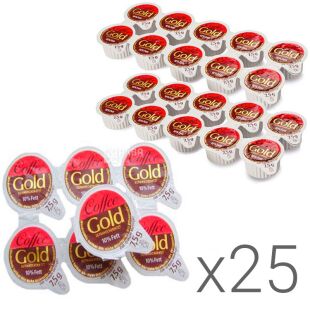 Zott Coffee Gold, 10 шт. x 7,5 г, Крем-сливки порционные, упаковка 25 шт.
