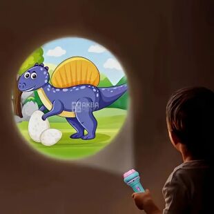 Дитячий ліхтарик-проектор 2в1, пластиковий, зелений