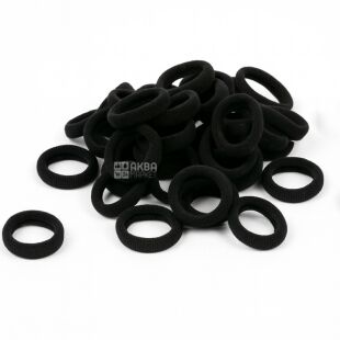 Набор резинок для волос, 50 шт, черные