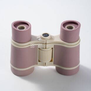 Бінокль дитячий, пластиковий, рожевий