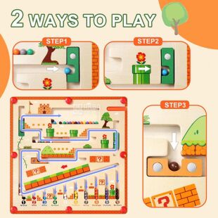 Настільна гра Лабіринт для розвитку дрібної моторики у стилі Монтессорі, дерев'яна