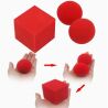 Набор для фокуса Геометрические фигуры, куб и шарики, красные, поролон