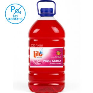 Lilu, 5 л, Рідке косметичне мило без фосфатів Лілу, Квіткове, ПЕТ