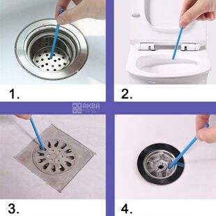 Палочки для устранения запаха и засоров в трубах с биоактивными ферментами, 14 шт.