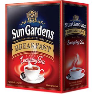 Sun Gardens Every Day, 100 шт. х 2 г, Сан Гарденс, Чай черный Ежедневный