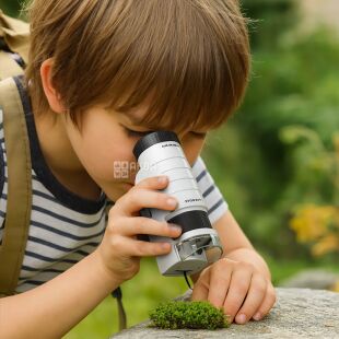 Оптичний мікроскоп з підсвічуванням, портативний, дитячий