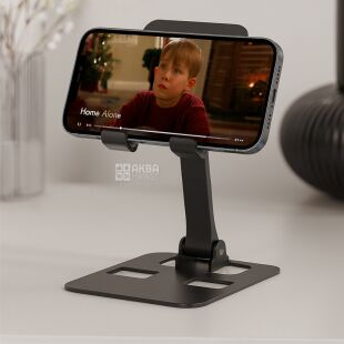 Держатель для телефона, металлический, черный